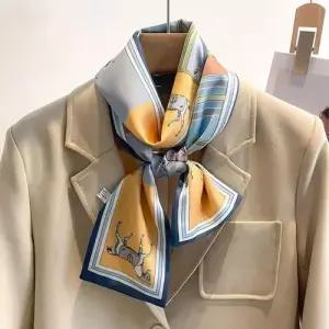 사계절용 롱길이감 가방끈 머리끈 쁘띠 패턴 스카프 WFJTOUX