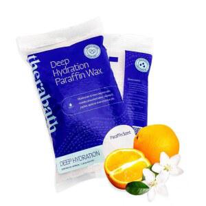 테라바스 딥 하이드레이션 파라핀 왁스 목욕 리필 - 불편함, 뻣뻣한 근육, 건조한 피부를 하는 비드 코코넛 오일, 비타민 E, 알로에 미국산, 6파운드 오렌지 블라썸