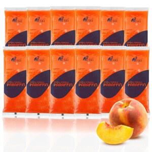 TP 플라스틱 파라핀 왁스 리필 - 12 팩, 손 및 발 스파용 피치 향 비드, 건조한 피부를 위한 보습 목욕 왁스, 근육 이완 수분 공급, 기계와 호환 가능