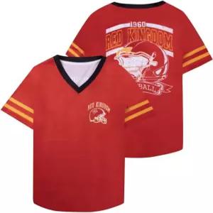 뱅젤리 풋볼 저지 여성 브이넥 경기 당일 셔츠 축구팀 팬들 스트라이프 그래픽 티 캐주얼 반팔 상의