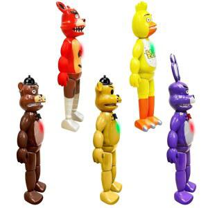 라사마 액션 피규어 세트, 5개의 인형, 케이크 빛이 있는 및 이동식 장난감 장난감, 수집 가능한 게임 토퍼 선물