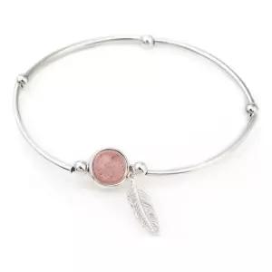 925 실버 로즈쿼츠 원석 볼 스트링 밴딩 은 팔찌 실버팔찌