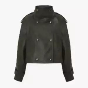 [롯데백화점]이비엠 하이넥 더블 버튼 크롭 점퍼 EMQ1WOT010