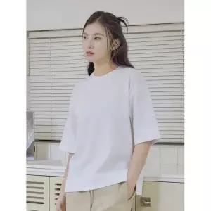 매장정품 TOPTEN 탑텐 여성 COOL Air 코튼 더블니트 릴랙스핏 T 반팔_MSG2TS2007 MSG2TS2007 947856