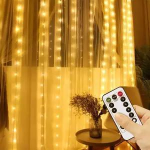 와이어 HDP727A2 전구 커튼 줄조명 파티 무드등 KG300 웜화이트