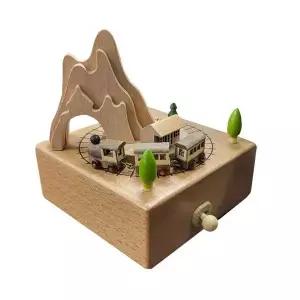 빙글빙글 ZNE864E2 기차마을 원목 태엽 오르골