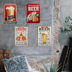 거품 SNR829C4 맥주 빈티지 철제 액자 인테리어 소품