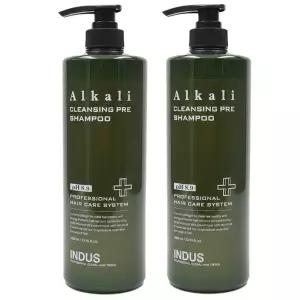 2팩 x 1L 인더스 알칼리 샴푸 클렌징 프레