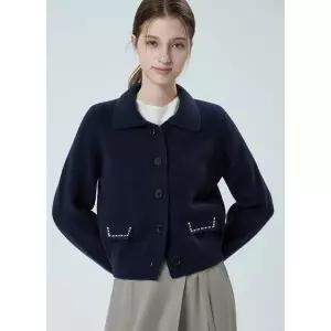 매장정품 it MICHAA 잇미샤 울혼방 스티치 니트 카라 가디건 (ITPAKCD790) 862929