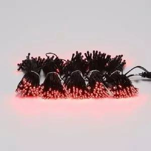 LED PUX092D5 크리스마스트리 전구 300구 연결형 흑색선 적색