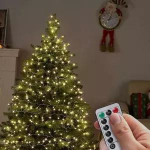 LED THC802B5 지네 전구 웜색 리컨 500구 12.5m 트리조명