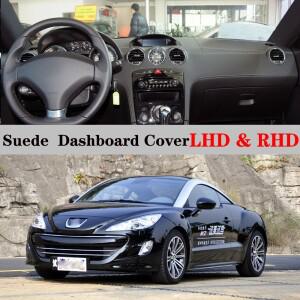 푸조 호환 308 RCZ T75 R 쿠페 2010 - 용 스웨이드 대시보드 커버 패드 대시 매트 카펫 자동차 스타일링 액