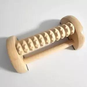 발마사지 발바닥 롤러 원목 다용도 마사지기 지압 WFLOL90