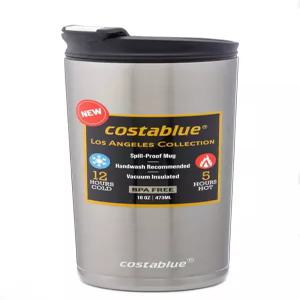 코스타블 여행용 커피 머그컵 16온스 스테인리스 스틸 누수 방지 식기세척기 안전 뚜껑 이중 벽 컵 재사용