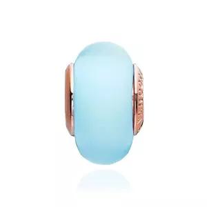 판도라 789420C00 로즈 매트 블루 무라노 글라스 참