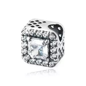 판도라 796206CZ 스퀘어 스파클 헤일로 참