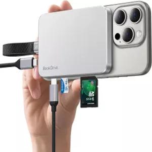 ORICO 북드라이브 SD/TF 카드 리더 PD 100W 충전 노트북 및 USB-C 스마트폰용 타입-C 오디오 인터페이스 -