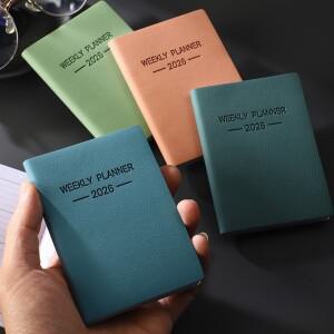 2026 영어 주간 플래너 노트북 일일 A7 미니 휴대용 포켓 학교 문구류