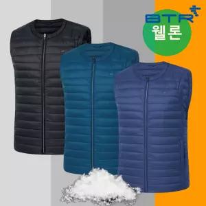[비티알] 큐인M 남성 겨울경량 웰론 라운드넥 패딩 조끼 (BTV0728M)