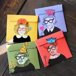 축하카드 미니 돈봉투 신사임당 세종대왕 부모님 용돈봉투 10개 화분포장 포장용품