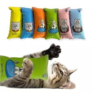 ( )강아지 미묘 내구성 캣닢 쿠션 중형 1P 애착 장난감 베개