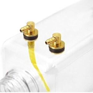 Husk Masida 500CC RC 연료 탱크 u2013 니트로 / RC 비행기용 투명 휘발유 병 u2013 황동 피팅, 튜빙 및 액세서리가 포함된 누수 방지 플라스틱