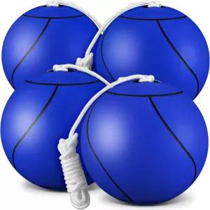 샤피 테더볼 소프트 및 로프 세트 게임 교체용 고무 장비 실내 야외 놀이터 마당 뒷마당 놀이