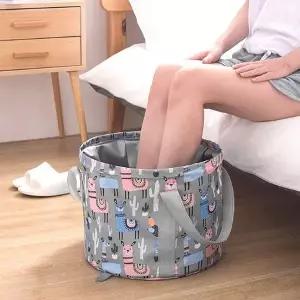 바스켓 설겆이통 캠핑 족욕 라마 휴대용 옥스퍼드 (WFHJGG5)