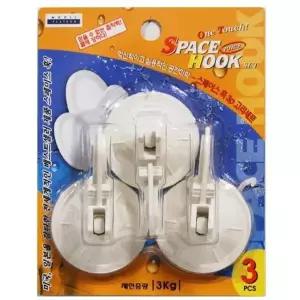 문후크 부착행거 다용도걸이 흡착형 문걸이 3P 벽후크 (WFGTN9D)