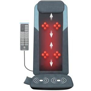 열 듀얼 모터 3D 롤러가 장착된 컴피어 시아츠 백 마사지기 롱 트랙 심부 조직 높이 조절이 가능한 접이식 의자 및 시트 패드 홈 오 엄 아빠를 위한 선물