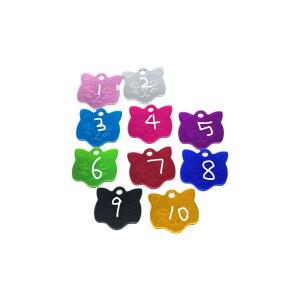 맞춤형 고양이 얼굴 ID 태그 -  각인! 이름표 합금 애완동물 목걸이 악세서리