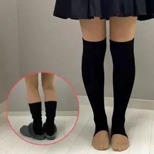 학생 Jpar 레그워머 롱 니트 발토시 블랙 워머 골프 WFLQ08C