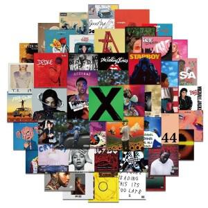 55pcs 패션 가수 앨범 성격 트렌드 커버 스티커 DIY 수하워터 휴대폰 기타