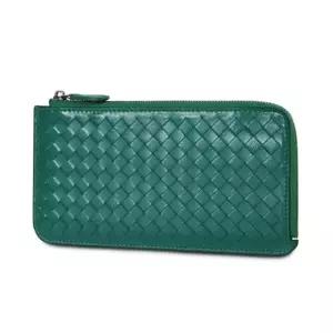 가죽 슬림 장지갑 위빙 선물 지퍼 지갑 5그린 (WFKIT0M)