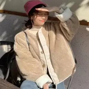 누빔자켓 패딩 뽀글이 자켓 리버시블 여자 안감 양면 WFLQ8AZ