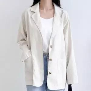 여자 재킷 베이직 여성 하객 자켓 여름 린넨 WFLQVJX
