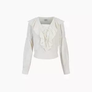 [AK분당점] [에고이스트] 벨벳 러플 스트링 블라우스  ER4WB260