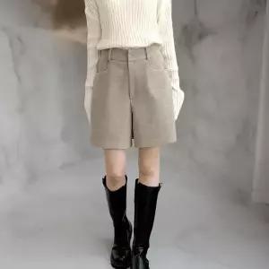 [하프클럽/]여성 FW 클래식 양기모 4부 넓은 핫팬츠 반바지