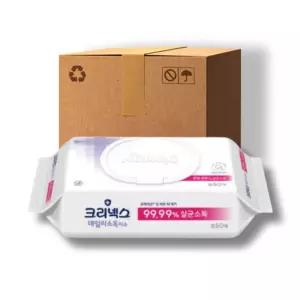 크리넥스 세정티슈 50매 x 50팩 알콜 소독 물티슈 살균 청소 유리세정 티슈 (캡형)