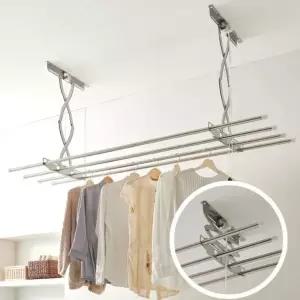 베란다 빨래건조대 천장 건조대 천정 봉 올스텐2단 (WFHCJRJ)