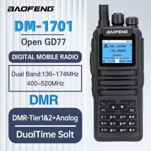 1개 바오펑 DMR-1701 디지털 무전기 듀얼 모드 아날로그 양방향 라디오 오픈 GD77 아디오스 티어 1&2 타임
