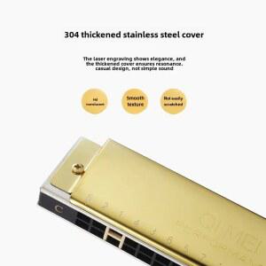 하모니카 QiMei 28 다이아토닉 C 연주 자습 홀 톤 리버브 학생용 초급 범위 넓은 메이저