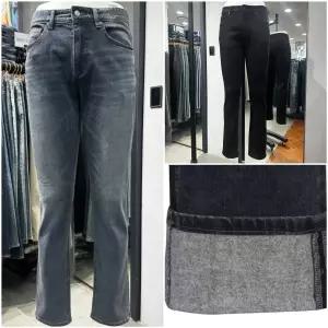 버커루 남성 히팅진 겨울 기모 슬림 스트레이트 청바지B244Z0140P