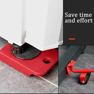 5PCS 세트 가구 발동기 도구 전송 기중 장치 무거운 워터건 이동 휠 바 4 바퀴 롤러