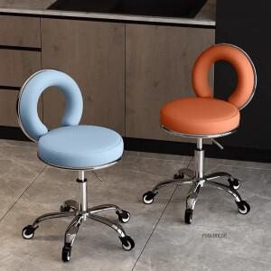 네일 살롱  이동식 리프트 의자 현대적인 뒤로 미용실 의자 가정용 심플 금속 상업용 이발사