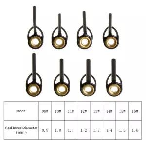 낚시대수리 낚시 탑 링 라인 팁 09mm-16mm 스틸 아이 폴 수리 키트 교체 스포츠 아웃도어 보호