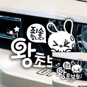 왕초보 자동차 스티커 차량 장식 화이트 초보 운전 초보자용 (WFKKYVZ)