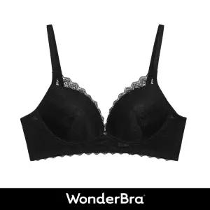 [Wonderbra] 원더브라 로맨틱 레이스 노와이어 브라 블랙 WBWBR6M03T