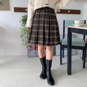 고품질 세인뇨 더봄 플레어스커트 청치마 벨트 롱스커트 청치마 (WFKL1KK)