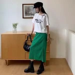 고품질 롱스커트 샤스커트 데님스커트 레이스 온나핏 로 (WFKL1SY)